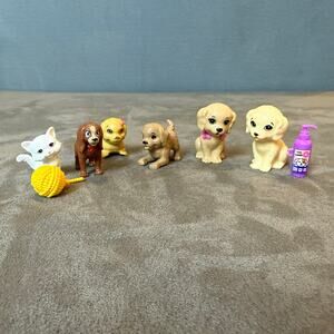 Barbie Doll Lot of Dogs Puppies Kitten Cat Accessories Yarn